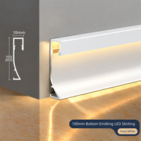 Plinthe LED en aluminium à luminescence intégrée, style moderne et minimaliste, idéale pour l'exportation, directement de l'usine