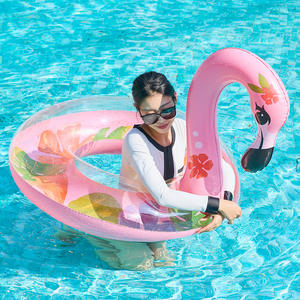 Flamingo - Flotador Inflable para Piscina, Extra Grande, de PVC Grueso, Unisex, para Uso en Parques Acuáticos - Product Image 3