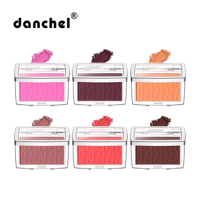 Professional Cosmetic Pressed 6 Colors Makeup Blusher Pallette Long Lasting Vegan Private Label Blush Palette