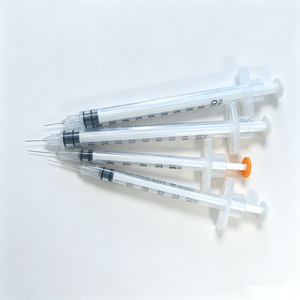 <span class=keywords><strong>Jeringa</strong></span> Desechable Personalizada de 1 ml con Tapa Naranja, Aguja Ultrafina, Esterilizada con Óxido de Etileno - Product Image 1