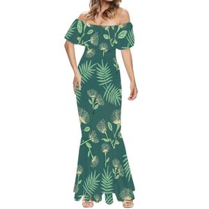 Vestido Largo con Hombros Descubiertos y Estampado Hawaiano de Lehua, Vestidos Elegantes <span class=keywords><strong>para</strong></span> <span class=keywords><strong>Mujer</strong></span>, Vestido Maxi de Verano, <span class=keywords><strong>Ropa</strong></span> Personalizada - Product Image 1