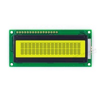 Panel LCD Karakter 16 Pin 8 Bit Paralel 16*2 Layar LCD Monokrom Kuning-Hijau
