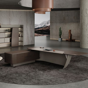 บอสหรูหราระดับไฮเอนด์สไตล์อิตาลีทันสมัยเฟอร์นิเจอร์สำนักงานสร้างสรรค์ใช้งานได้น้ำหนักเบาแผงไม้สไตล์อิตาลี - Product Image 3