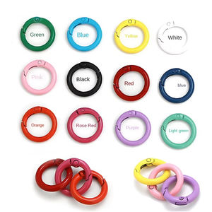 Yüksek kalite renkli boyalı Metal <span class=keywords><strong>O</strong></span> Ring toptan yuvarlak bahar yüzük DIY çanta aksesuarları karabina & anahtarlık - Product Image 2