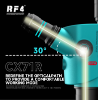 Microscope optique trinoculaire 6,5-65X RF-CX71R à zoom continu pour la réparation de téléphones portables, le soudage et l'inspection de circuits imprimés