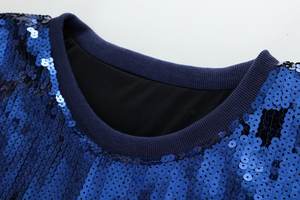 23 colores día del juego Dallas Cowboys lentejuelas manga corta Mini camisa Vestido <span class=keywords><strong>Mujer</strong></span> Dallas lentejuelas Cowboys vestido Jersey - Product Image 4