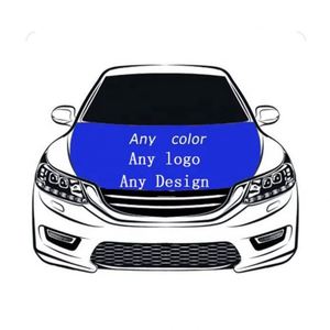 Drapeau de capot de voiture imprimé avec logo personnalisé de haute qualité, en tissu élastique Spandex, style fanion, taille idéale, effet excellent, en promotion - Product Image 1