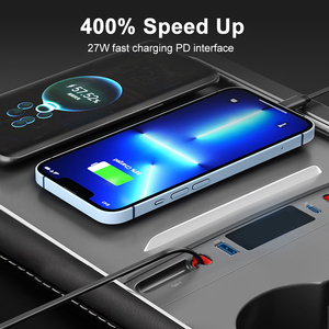 Zeniqeen เทสลาฮับ27W พร้อมสายเคเบิ้ลในตัวที่ชาร์จในรถแบบสอง USB-C สำหรับ iPhone และ Android - Product Image 6