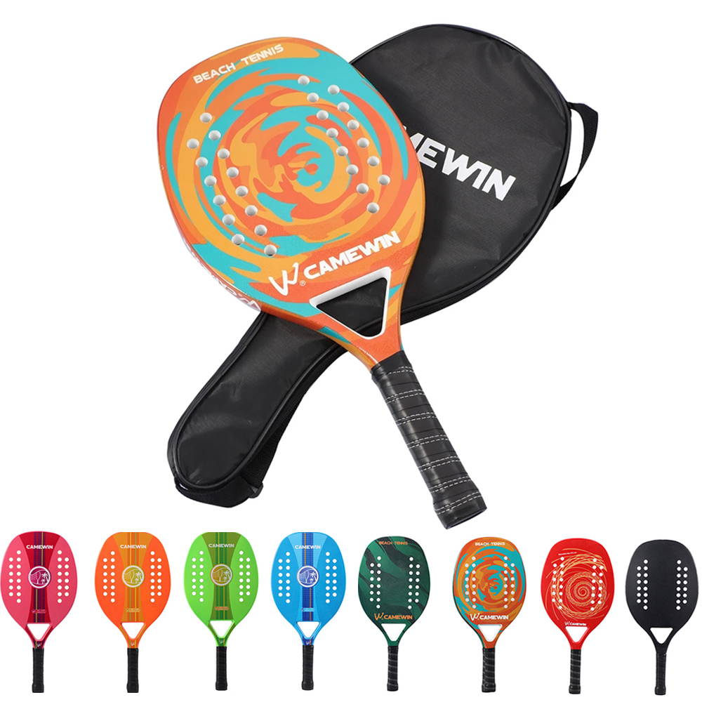 В наличии, готово к отправке весло EVA пены памяти средства ухода за кожей Шеи ракетки 50% углерода 50% волокно пляжные ракетки для настольного тенниса с Черная сумка