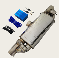 Vente en gros usine de pièces automobiles : Silencieux d'échappement en acier inoxydable en forme de T, 2,75 pouces, avec valve Valvetronic, sortie simple et entrée simple