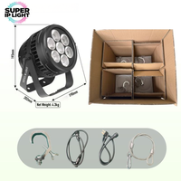 Projecteur LED extérieur IP65 7x20W RGBW 4-en-1 DMX RDM pour scène, événements et discothèques