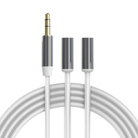 Câble Répartiteur Audio 3,5 mm Mâle vers Double Femelle Jack Auxiliaire Adaptateur de Partage Audio Connecteur Plaqué Or pour Téléphone Tablette PC
