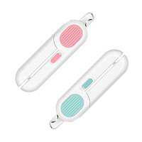 Ciseaux de toilettage pour animaux de compagnie à lumière LED en acier inoxydable coupe-ongles lumineux pour chat et chien, accessoires pour animaux de compagnie