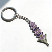 Porte-clés personnalisés en alliage de zinc avec logo de dessin animé de feuilles et de fleurs, souvenir, impression sérigraphique, design de porte-clés
