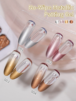 Nouveau vernis à ongles gel UV adhésif effet miroir métallique, transfert de couleur sans lavage, pour manucure française DIY, non toxique, végétalien, liquide