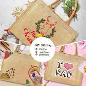 Wholesale Giveaways Advertisers Shopping Groceries Bridesmaids Laminated Interior Burlap Tote Jute Gunny <b>Bag</b> in India - Product Image 4