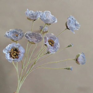 Flor de Peônia Artificial de Seda Feita à Mão com 5 Cabeças <span class=keywords><strong>e</strong></span> Caule Flocado de 65CM para Decoração de Mesa, Casa, Casamento <span class=keywords><strong>e</strong></span> Celebrações Festivas - Product Image 5