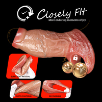 Anneau pénien en silicone, pompe à pénis, couvre-pénis réutilisable, jouets pour adultes pour hommes, masturbateur pour hommes HXR-LM-DT886-1