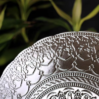 Assiettes de présentation en verre doré de 33 cm en gros – Assiettes élégantes en verre pour mariage – Vente directe usine – Décoration intérieure