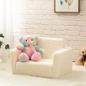 كرسي شيربا للأطفال آمن وموثوق به <span class=keywords><strong>2</strong></span> في 1 أريكة ناعمة للأطفال الصغار قابلة للطي إلى كرسي استرخاء للفتيات والأولاد - Product Image 1