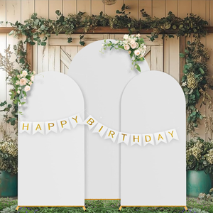 ขาตั้งฉากหลังโค้งโลหะสีทองแบบ OEM สำหรับงานแต่งงาน งานพิธี งานวันเกิด งานรับปริญญา งานครบรอบ ตกแต่งด้วยลูกโป่ง - Product Image 2