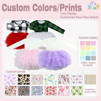 Robe Tutu Princesse pour Filles, Personnalisée OEM, en Tulle Moelleux Multicouche, Motif Carreaux Buffalo, pour Noël, Anniversaire, Mariage