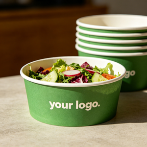 Custom Logo Eco-Friendly Biodegradable Round Paper Bowl Disposable Food Salad Bowl for Restaurant Lunch Takeout Delivery - Product Image 4