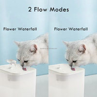 Fontaine d'eau pour animaux de compagnie 2,2 l fontaine à boire automatique avec lumière LED