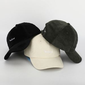 Oem Custom Embroidery Logo Corduroy Baseball Cap,High Quality 6 Panel <b>Men</b> Women Dad <b>Hat</b>,Corduroy Gorras - Product Image 3