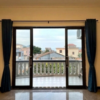 Porte coulissante moderne en aluminium pour intérieur, avec verre transparent, pour séparation de pièce, idéale pour salon et bureau