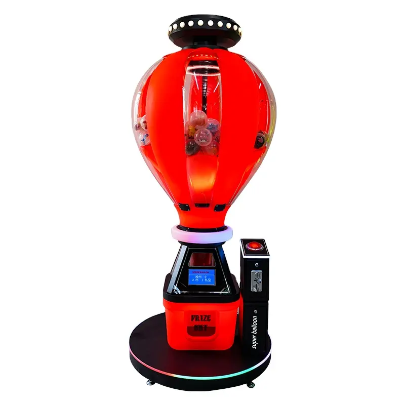 La última máquina expendedora de gachas de plástico con súper globos que funciona con monedas de Gashapon, venta de premios, equipo de juego