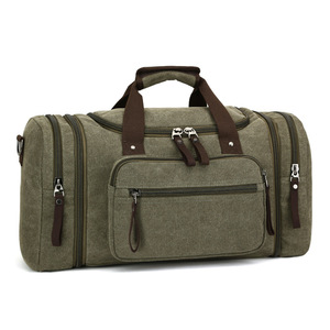 Vintage Waterproof Canvas Crossbody Sport Gym Bag Large Capacity <strong>Heavy</strong> Duty <strong>Travel</strong> Duffel Bag