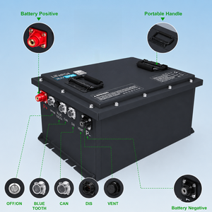 Batterie au lithium-ion 48V 51.2V 24V 12V pour stockage d'énergie solaire avec options 400Ah 300Ah 200Ah 150Ah 100Ah - Product Image 1