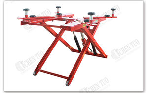 Elevador de tijera para coche de elevación completa de perfil bajo con liberación de bloqueo de seguridad neumática - Product Image 2