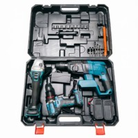 Prix d'usine, ensemble d'outils électriques sans fil 20V, sans balais, en acier inoxydable, OEM, kit d'outils universel avec batterie au lithium