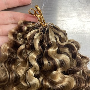 Prix d'usine, vente chaude, <span class=keywords><strong>cheveux</strong></span> Remy vietnamiens couleur 4/27/613 #   Extensions de <span class=keywords><strong>cheveux</strong></span> humains bouclés birmanes pour tresses au crochet - Product Image 6