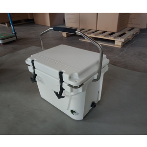 Convenience and Portability 20QT Thermal Food Grade Cooler <b>Box</b> with Letter Pattern for Solo <b>Camping</b> Fishing Hiking Ice <b>Storage</b> - Product Image 4
