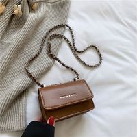 Mini sacs à bandoulière en cuir Vintage pour femmes couleur Pure Designer femmes sacs haute qualité chaîne Bolsos-para-mujeres-