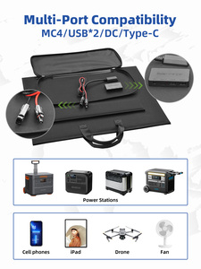 Panneau solaire monocristallin portable pliable 100W, puissant, petit format, pour le camping en extérieur - Product Image 3