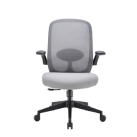 Chaise de bureau moderne et confortable à dossier mi-haut en maille, pivotante et réglable, pour ordinateur, idéale pour le bureau et la maison