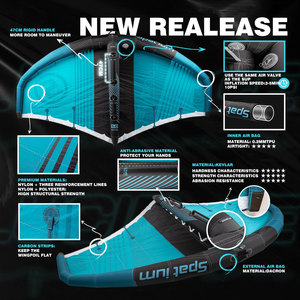 Set <span class=keywords><strong>de</strong></span> Hydrofoil Spatium con Certificado CE, Tabla Inflable Wingfoil con Dos Alas y Base <span class=keywords><strong>de</strong></span> Carbono para Surf - Product Image 5