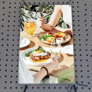 Caja de luz led para publicidad interior personalizada, caja de luz LED con marco de aluminio magnético, caja de luz LED delgada para cafetería <span class=keywords><strong>Ciname</strong></span> - Product Image 5