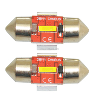 Accessoires pour véhicules : Ampoule LED Festoon Canbus C5W blanche 28mm 1860 CSP pour éclairage de lecture/plaque d'immatriculation (réaménagement/mise à niveau)