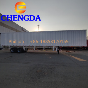Prix bas Nouveau 2 Essieux 3 Essieux 30 40 50 60 Tonnes Long Van Remorques Box Cargo Semi <span class=keywords><strong>Remorque</strong></span> à vendre - Product Image 5