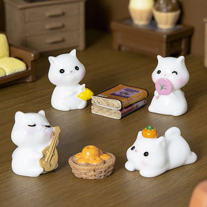 6 StylesResin Estilos chinos Gato Bandeja Figuritas para Interior Vacío Almacenamiento Llaves Receptor Decoración Accesorios Objeto para el hogar - Product Image 3