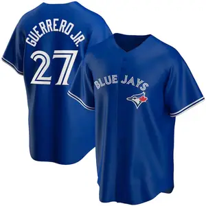 उच्च गुणवत्ता ब्लू-jays कनाडा टोरंटो ब्लू बर्ड #27 ग्युरेरो जूनियर बेसबॉल जर्सी