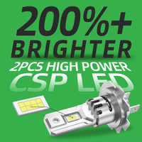 Bombilla LED H4 Plug and Play sin Errores, con Ventilador de Refrigeración Canbus, CSP3570, Luz LED para Auto de 360 Grados, 6000K