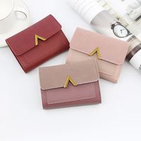 8230346 cuir mat petit femmes portefeuille Mini femmes portefeuilles et sacs à main court femme porte-monnaie porte-carte de crédit