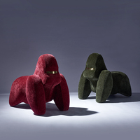 Fauteuil de loisirs pour enfants Gorilla en velours chenille + coton modelé, un siège, style italien minimaliste, multi-usages, livraison rapide en 24h, canapé