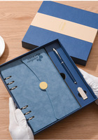 Carnet de notes A5 en similicuir à feuilles mobiles, personnalisable avec logo, design élégant, pour bureau, coffret cadeau, fabriqué en Chine